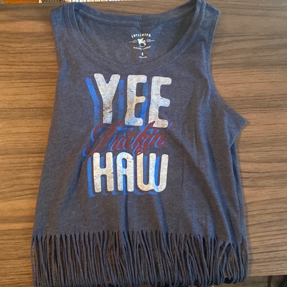 Idyllwind Women’s “Yee Freaking Haw” Fringe Top - Picture 1 of 4